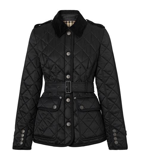 burberry classic quilted jacket in black|burberry quilted jacket outlet price.